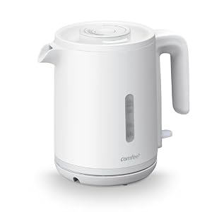 COMFEE' 電気ケトル 1.0L 転倒お湯漏れロック機能 1200W急速沸騰 自動電源OFF  CKE-10PWM0C1