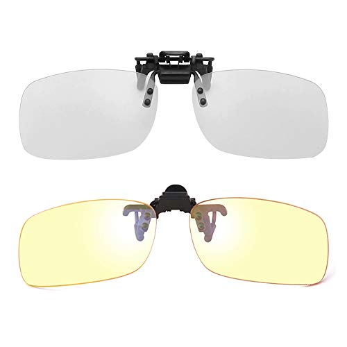MATNUT Blue Light Blocking Clip-on Glasses, Computer Glasses