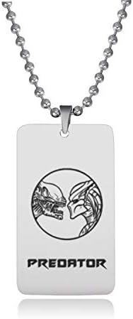new media tie-tag necklace pendant stainless steel predator (fang brand - style 5