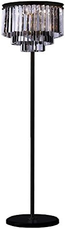 Odeon 8 Light Golden Teak Fringe Floor Lamp Light Fixture in Java Brown Finish - Restoration Revolution 700132-003