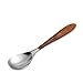nambe Curvo Serving Spoon | 13 Inch Serving Spoon for Buffets, Salads, and Dinner Parties | Made of Stainless Steel and Acacia Wood | Designed by Steve Cozzolino