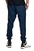 PROGO USA Men's Joggers Sweatpants Basic Fleece Marled Jogger Pant Elastic Waist (Medium, Navy)