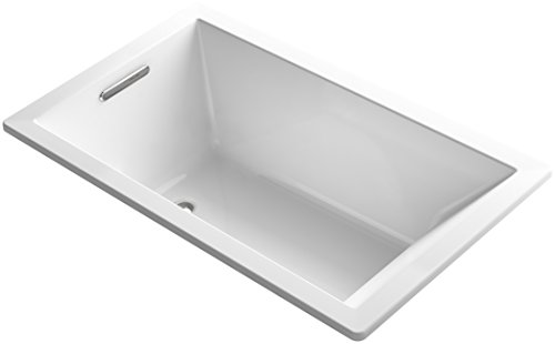 KOHLER K-1848-0 Underscore 60-Inch x 36-Inch Drop-In Bath with Reversible Drain, White