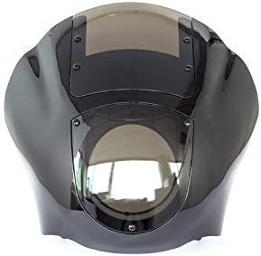 Alchemy Parts Detachable Motorcycle Half Fairing with Tinted Windscreen for Custom and Cruiser Models, Tinted Screen - Image 3