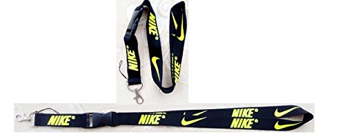 Nike Lanyard Keychian Holder Black with Neon Yellow