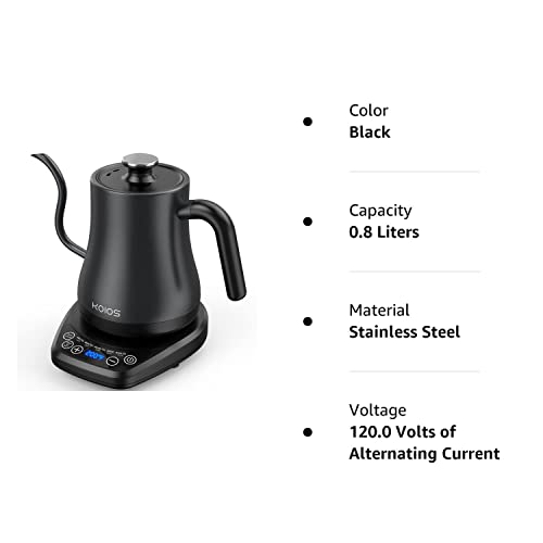 Gooseneck Electric Kettle with ±1℉ Temperature Control, KOIOS 1200W