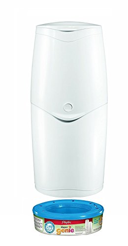 Ideal Diaper Genie Essentials Disposal System With Odor Lock Technology â€“ Includes Refill 240 ct.- Playtex