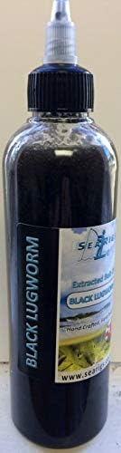 searigsSea Fishing - Extract Bait Oil Black Lugworm, Crab, Mackerel and Bluey, Squid and Cuttlefish, Prawn and Crab, Rag worm, Cod, Bass, Sole, Ray and Conger (Black Lugworm)