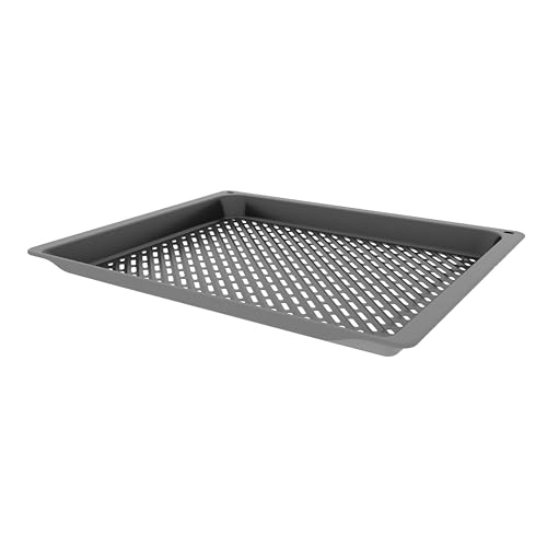 NEFF Z1655CA0 Air Fry and Grill Tray, Hot Air Frying Tray Made of Enamelled Steel, for All 60 cm and 45 cm Ovens with Air Fry Function, Low-Fat Frying, Dishwasher Safe