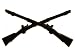 Army Infantry Crossed Rifles Black hat or lapel pin HON15976