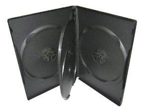 4 Way Black DVD/CD/BLU Ray Case - (10pcs)