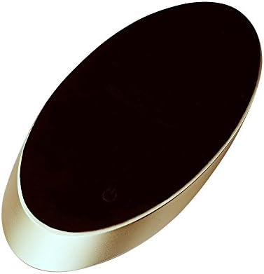 Pond Ripple – portable Qi wireless charging pad battery pack powerbank for iPhone 8, iPhone 8 Plus, iPhone X, Samsung Galaxy S6, S7, S8, Note 8, All Qi - Black Microsuede/Platinum Gold Aluminum