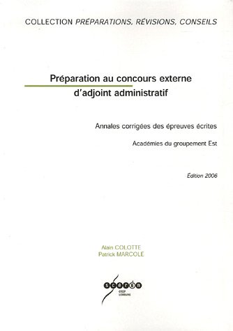 Préparation au concours externe d'ajoint administratif