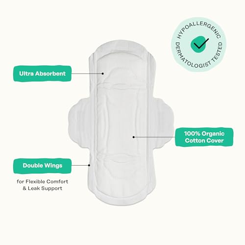 The Honey Pot Company - Herbal Sanitary Pads for Women - Regular Flow w/Wings - Infused w/Essential Oils for Cooling Effect & Organic Cotton Cover - Feminine Care - 20 ct