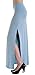 VIV Collection Women Solid Slit Maxi Long Skirt with Foldable Waistband