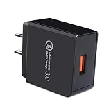 Quick Charge 3.0 Wall Charger, FiveBox 1PC 3Amp Fast USB Wall Charger Adapter Charger Box Brick Base Plug Charging Block Cube Compatible Motorola, LG, Samsung Galaxy S10 S9 S8, iPhone 7/6/6s