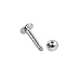 CrazyPiercing 10PCS 16G Stainless Steel 3mm Ball Labret Monroe Lip Ring/Tragus/Helix Earring Stud Barbell Body Piercing Jewelry (10mm)