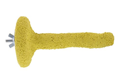 Sweet Feet and Beak Thermal-Lite Natural Patented Perch, X-Small - Yellow- Perfect for Keeping your Bird's Feet and Beaks Healthy