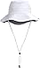 Coolibar UPF 50+ Men's Chase Featherweight Bucket Hat - Sun Protective (Large/X-Large- White/Carbon)