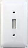 Mulberry Princess Style White Single Gang Toggle Switch Wall Plate