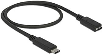 DeLock 85532 Cable USB 3.1 C> USB Type-C Female Extension 0.5 m Black - Digital/Data Cable