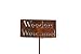 Funny Garden Staked Signs 21 to 28 Inches Tall (Small 21 Inches Tall, Weeders Welcome, Naturally Rusted)