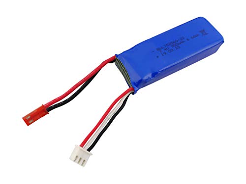 Fytoo 7.4V 900mAh Lithium Battery for XK X520 XK X420 Six-Channels brushless aileron 3D Stunt Helicopter Accessories high Rate Aircraft Model Battery (2PCS) - Thumbnail 5