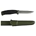 Morakniv Companion Fixed Blade Outdoor Knife with Carbon Steel Blade, 4.1-Inch, Military Green