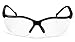 Pyramex V2 Readers Safety Eyewear, Clear +1.0 Lens With Black Frame