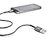MOS Spring Lightning Cable Aluminum Heads, Spring Relief, Deep Grey, 6ft