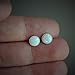 White Opal Stud Earrings 6mm Sterling Silver Opal Post
