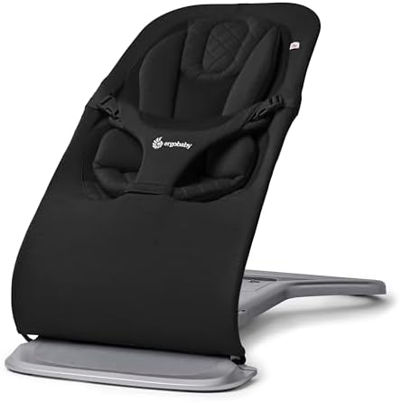 Ergobaby 3 em 1 Evolve Hammock, rede ergonômica para recém-nascidos desde o nascimento até crianças pequenas, almofada para recém-nascidos (2,5 kg - 13,2 kg), Onyx Black