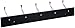 Amazon Basics Metal Wall-Mounted Farmhouse Coat Rack, 5 Hooks, Black