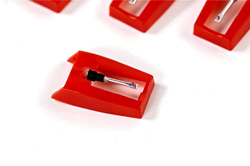 Record Player Needle, CUSTEAM Phono Turnable Cartridge Replacement Stylus Needles with Carry Box for Vinyl, Crosley, Phonograph, LP (Pack of 4)