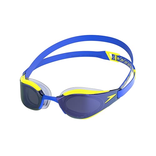 Speedo Unisex Erwachsene Fastskin Hyper Elite Schwimmbrille | Wettkampfschwimmbrille | Performance| Training| Hydrodynamisch Schwimmbrille, Deep Royal/Coblt/Iris Mir, Einheitsgroesse