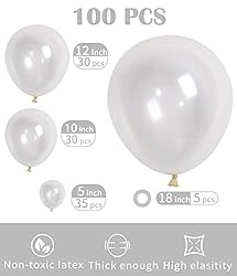 Styirl Clear Balloons Garland Kit- 100 pcs