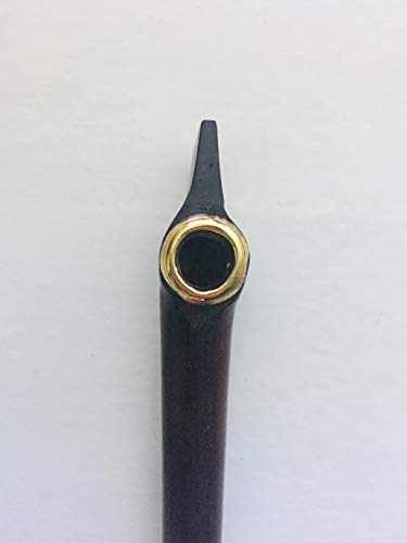 Classic Wooden Medwakh Pipe/Arabian Dokha wooden Pipe W Leather Brown Case W Velvet Bag ((A3))