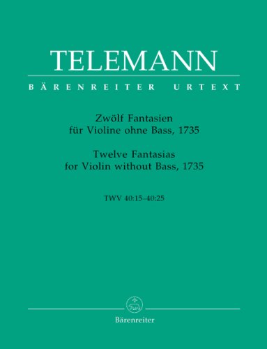 12 Fantaisies pour Violon Sans Basse Twv 40: 14-25 by Telemann Georg Phil