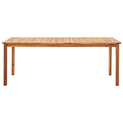 vidaXL Akazienholz Massiv Gartenmöbel 9-TLG. Gartengarnitur Sitzgruppe Gartenset Sitzgarnitur Esstisch Tisch Stühle Poly… – Bild 3