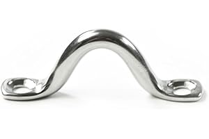 MARINE CITY Bimini Boat Top Pad Eye, 304 Grade Stainless Steel, Polished Finish, Sturdy, Durable for Boats, Yachts, Marines, Caravans, Kayaks