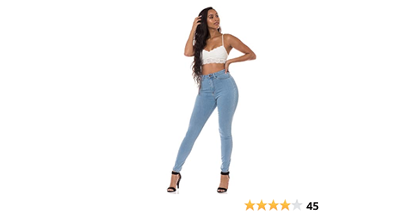 Rise Waist Skinny Womens Washed Jeans 