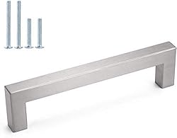 homdiy 20 Pack | 4" Cabinet Handles Brushed Nickel