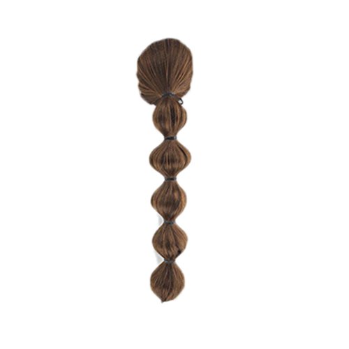 Sinwo Women Girls Sweet Lady Lantern Shape Ponytail Holder Braids Wig Natural Hair Neat (C)