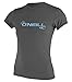 O'Neill  Women's Basic Skins Upf 50+ Short Sleeve Sun Shirt, Graphite, Medium