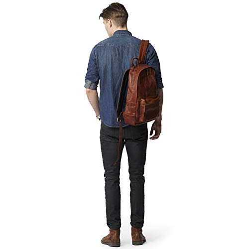 fossil estate leather backpack