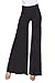 Made By Johnny WB750 Womens Chic Palazzo Lounge Pants M Black