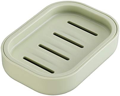 Plastic Soap Dish, Container, Keeps Soap Dry,Easy Cleaning,Drain,Light Green