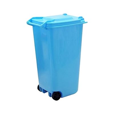 Plastic Desktop Garbage Cleaning Mini Trash Can Household Clean Cans Multi Colors with Lid and Wheels