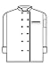 Five Star Chef Apparel 18120 Executive Chef Coat with Black Trim White 3XL