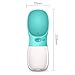 Portable Dog Water Bottle, Keeper Pet Water Dispenser Antibacterial Food Grade Leak Proof Dog Cat Travel Drink Bottle Bowl, Pet Outdoor Drinking Cup-350ml (Blue)